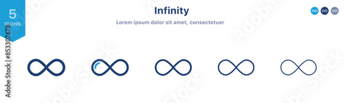 infinity icon set vector infinite, eternity, infinity, endless, loop, unlimited, icons, symbol photo