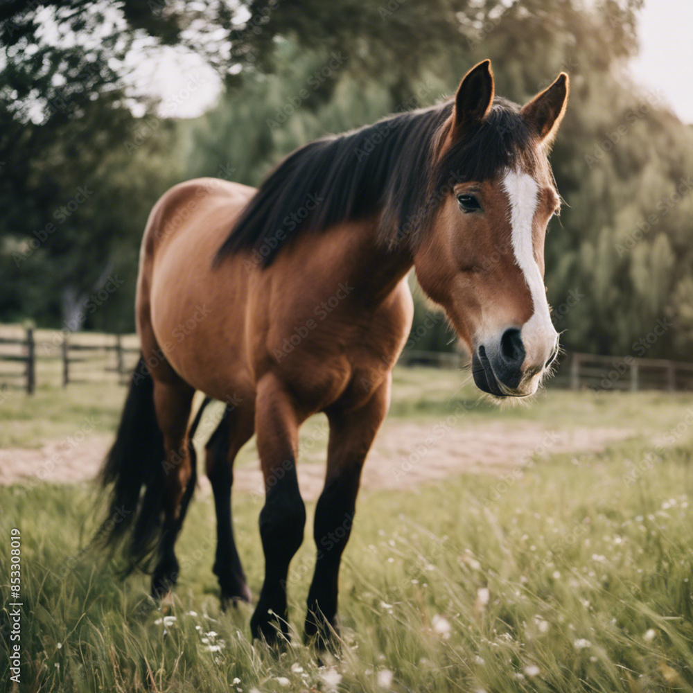 Summer Ranch Pony Natures Grazing Meadow Summer Ranch Pony Natures Grazing Meadow