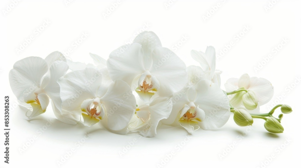 Flowers orchid branch floral isolated on white wallpaper background Flowers orchid branch floral isolated on white wallpaper background