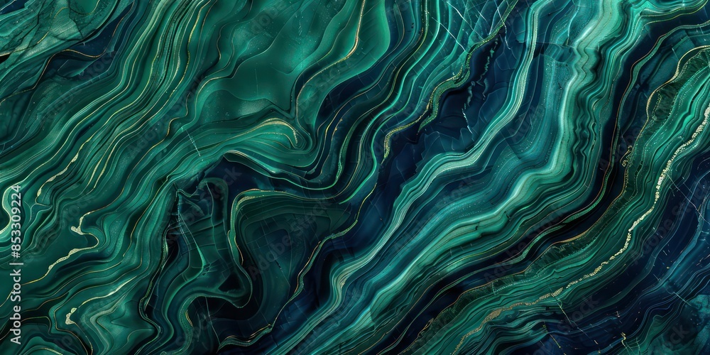 A close-up green and navy palette marquetry texture wallpaper, abstract A close-up green and navy palette marquetry texture wallpaper, abstract