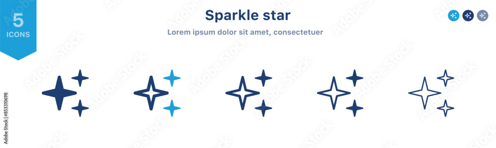 Sparkle stars icon set. Shine icons for app user interface and web elements Sparkle stars icon set. Shine icons for app user interface and web elements