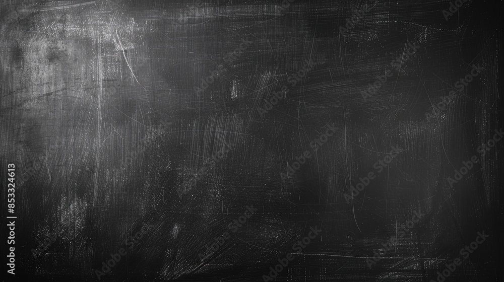 Blank dusty chalkboard surface, dark and slightly textured Blank dusty chalkboard surface, dark and slightly textured