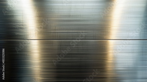 Sleek brushed metal surface with smooth horizontal lines and a polished appearance