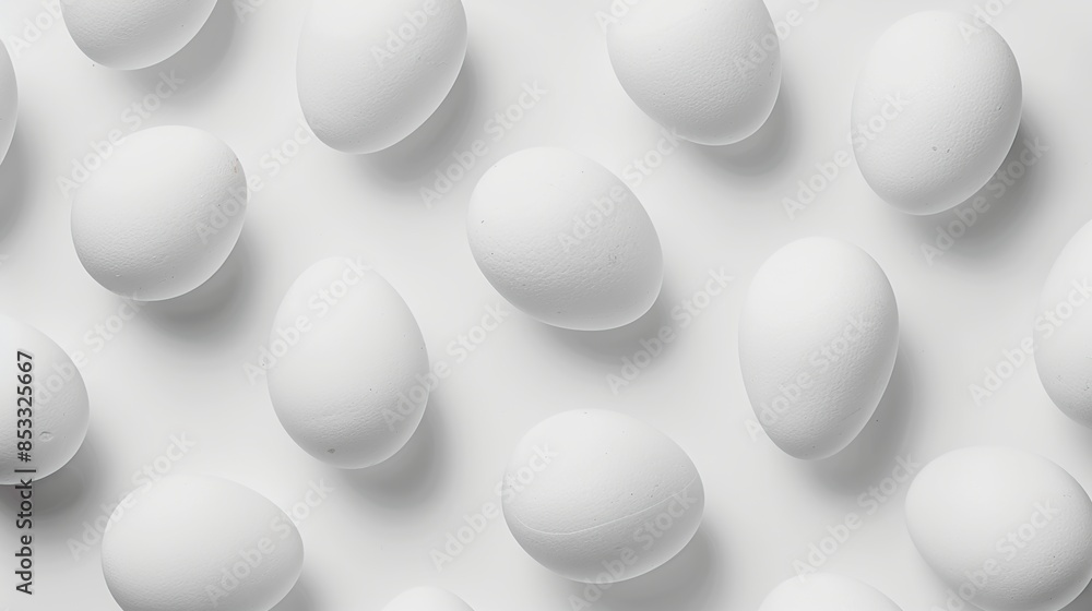 White Eggs on a White Background White Eggs on a White Background