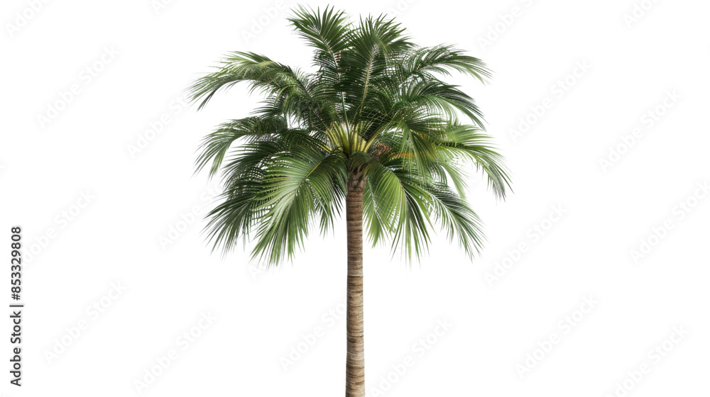 Palm coconut tree , summer concept on white background Palm coconut tree , summer concept on white background