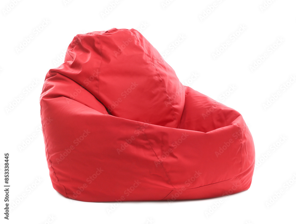 Red bean bag chair isolated on white Red bean bag chair isolated on white