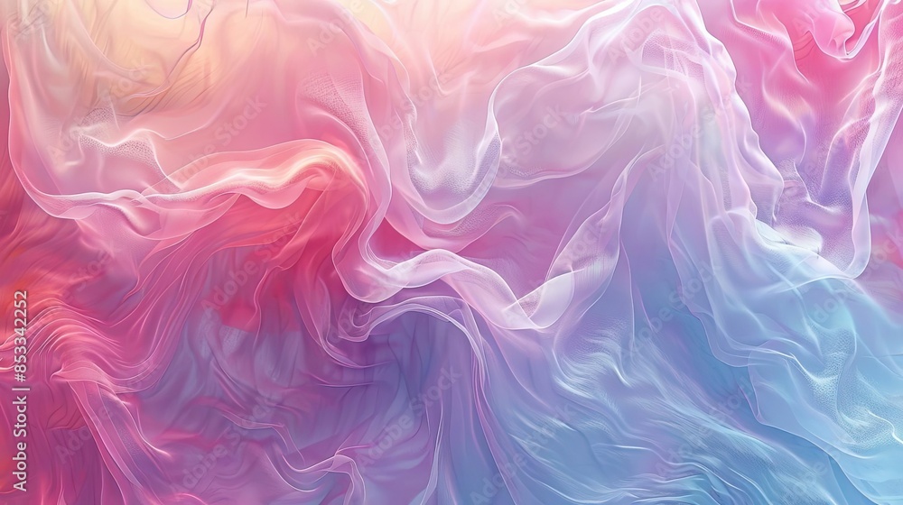 Abstract Background with Pastel Colors and Wavy Fabric Abstract Background with Pastel Colors and Wavy Fabric