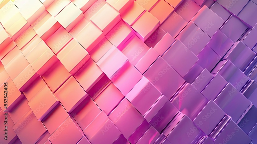 Abstract 3D Cube Pattern with Pink and Purple Gradient Abstract 3D Cube Pattern with Pink and Purple Gradient