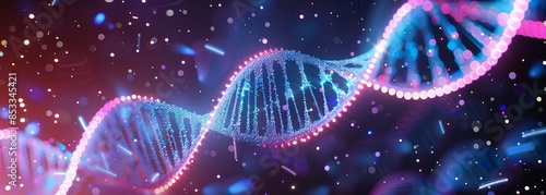 Neon DNA gene background. Genetic background