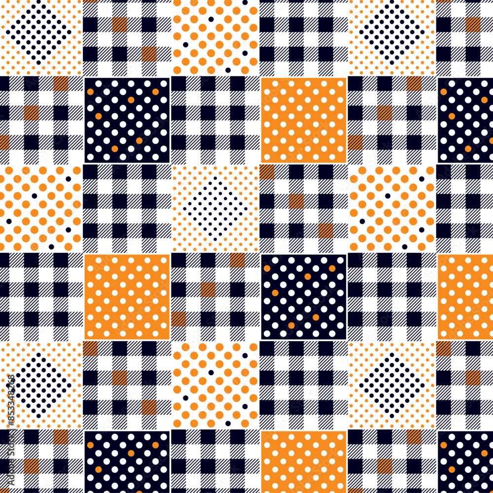 Polka dot plaid pattern design Polka dot plaid pattern design