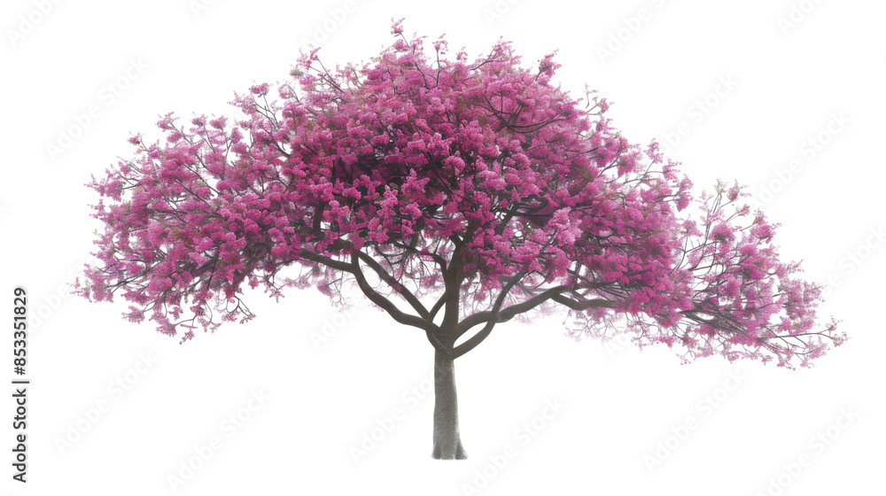 Obraz premium Cherry blossom on white background