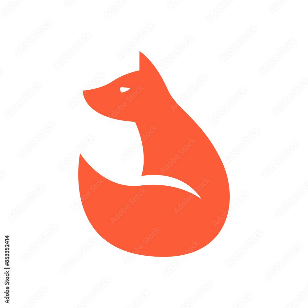 Obraz premium fox logo design