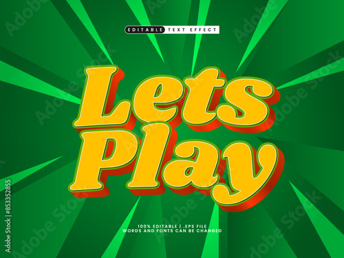 lets play editable text effect in kids and funny text style
