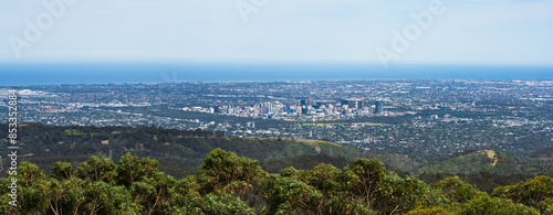 Vista of Adelaide, a city in South Australia