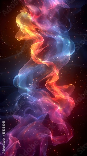 Wallpaper Mural Captivating Abstract Colorful Flowing Lines Background with Prismatic Holographic Shimmering Torontodigital.ca