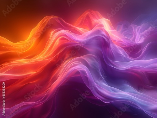 Wallpaper Mural Captivating Chromatic Interplay of Fluid Neon Tinged Abstraction Torontodigital.ca