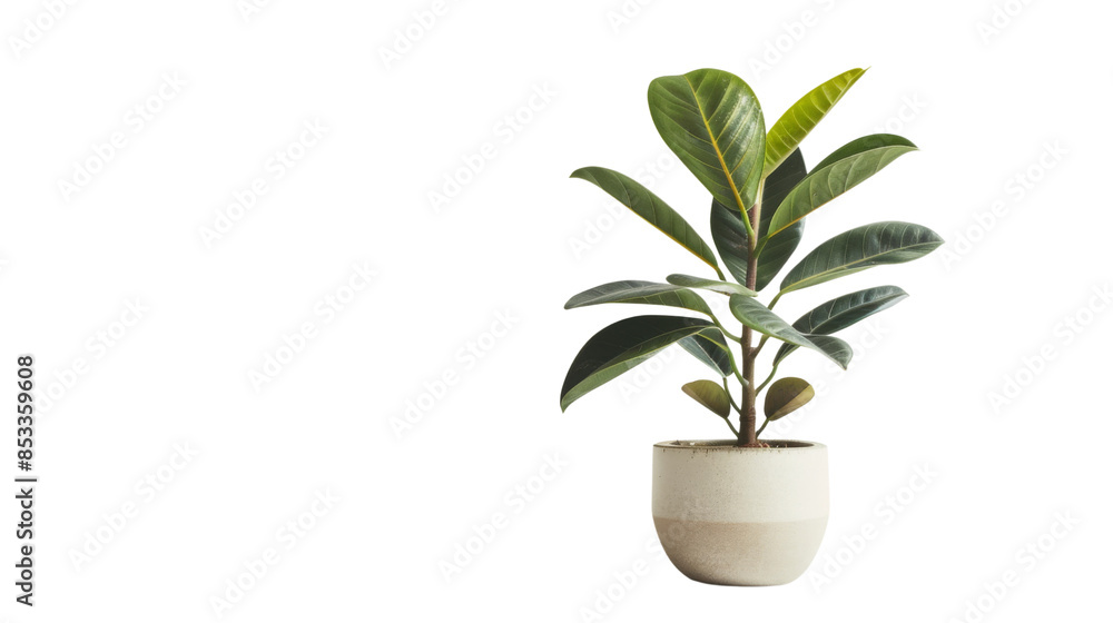 Plant in a pot on white background Plant in a pot on white background