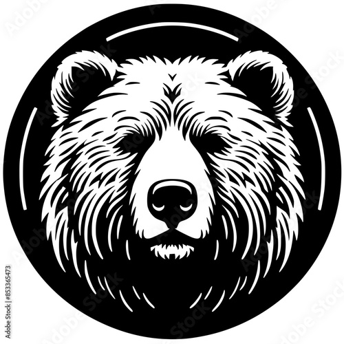 Silueta de cabeza de oso