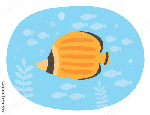 チョウチョウオのイラスト