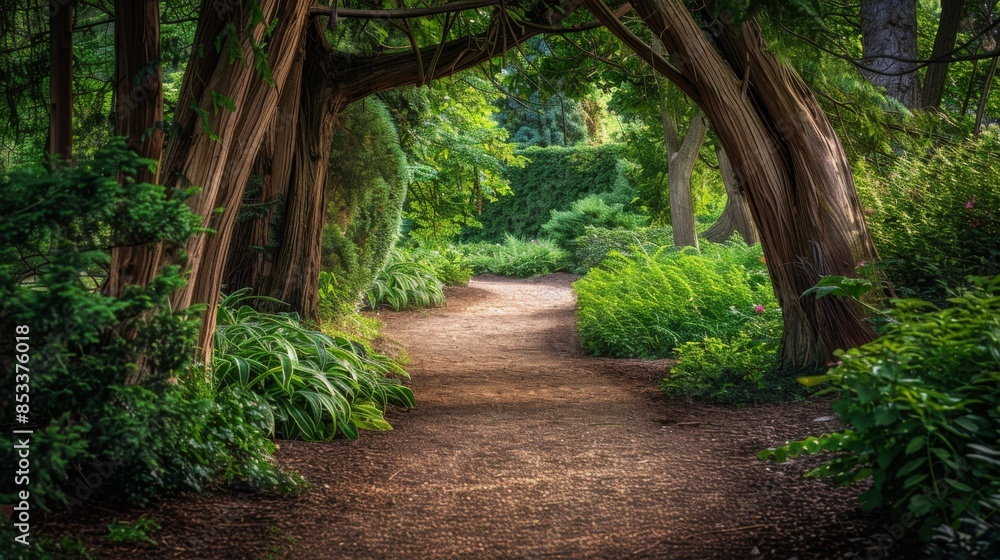 Secret Garden Passage with Flowers Secret Garden Passage with Flowers