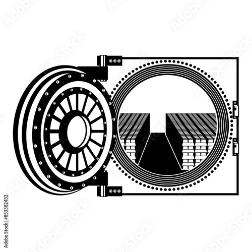 Bank Vault With Gold