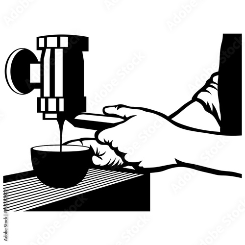 Barista Cafe Making Coffee