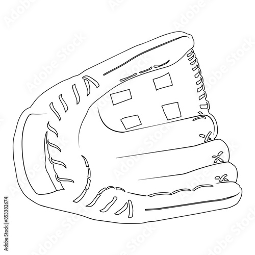 Baseball Glove Outline