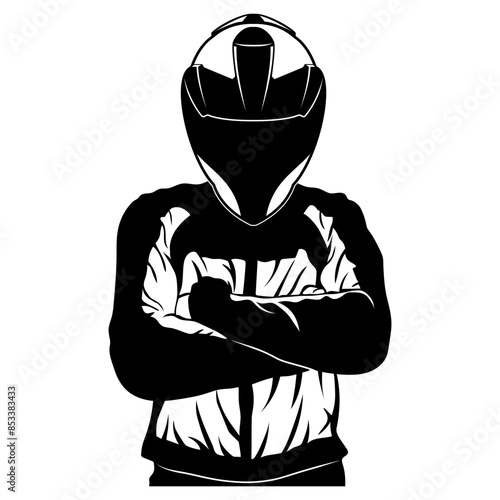 Biker Pose Helmet