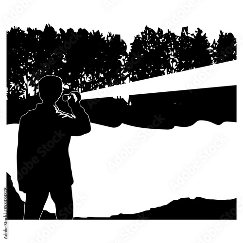 Camper With Flashlight