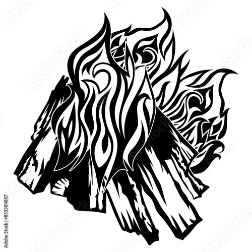 Campfire Burning Wood