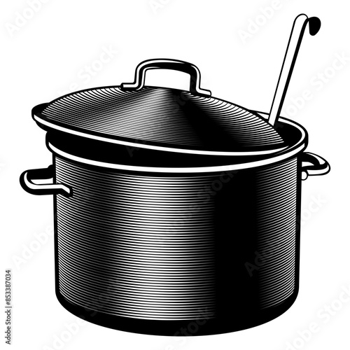 Cooking Pot with a Ladle