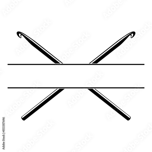 Crochet Hook Split Monogram Logo