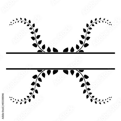 Decorative Vine Split Monogram