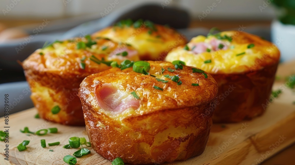 Delicious egg muffins with ham Delicious egg muffins with ham