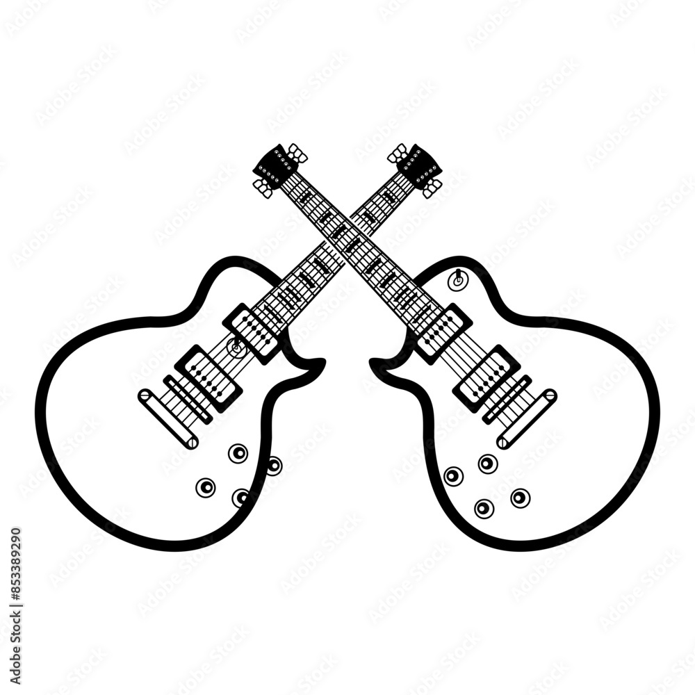 Fototapeta premium Electric Guitar Logo