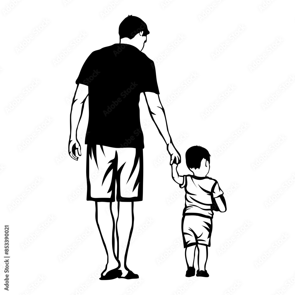 Father and Son Isolated Father and Son Isolated