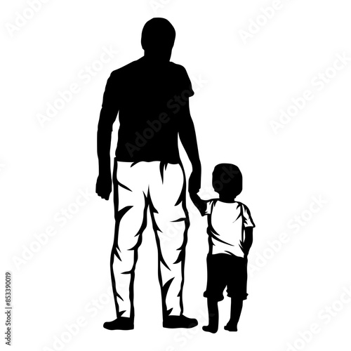Father and Son Isolated