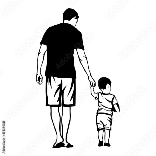 Father and Son Isolated
