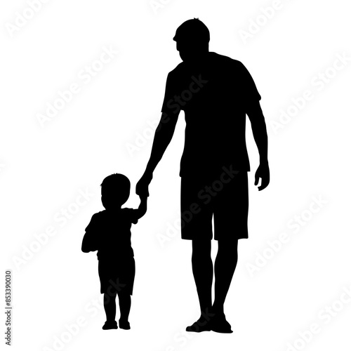 Father and Son Silhouete