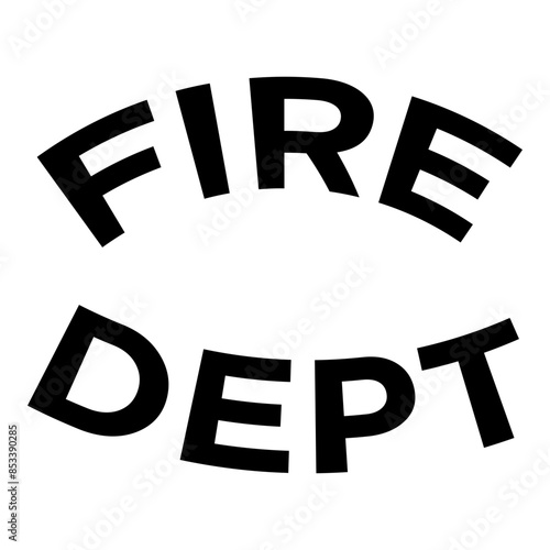 Fire Dept Word  Logo