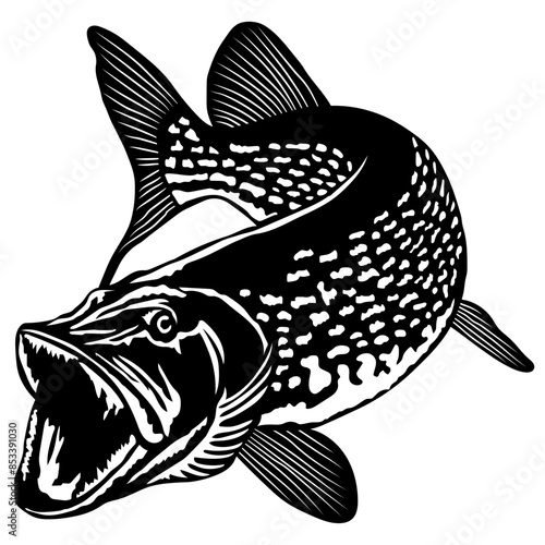 Fishing Logo Northern Pike