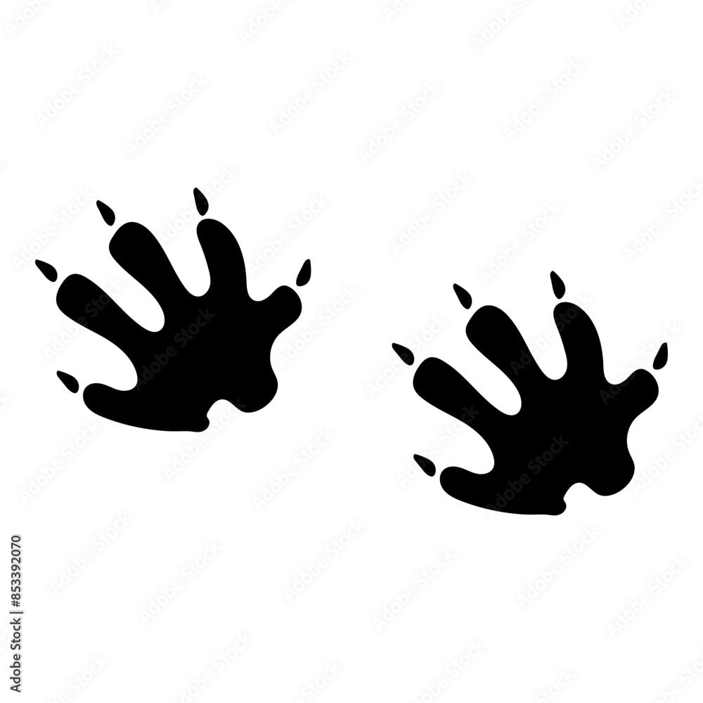 Footprint Beaver Paws Footprint Beaver Paws