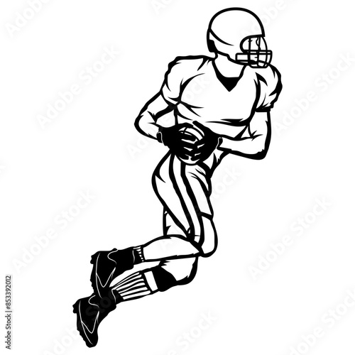 Football Reciever Running