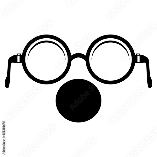 Funny glasses and clown nose