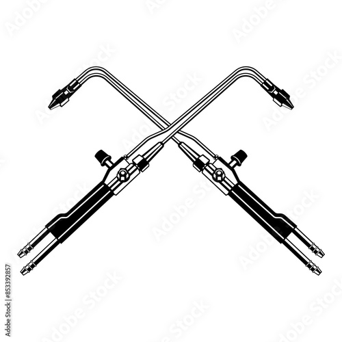 Gas Cutting Torch Logo