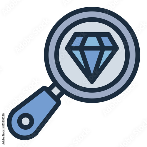 Magnifying Glass appraisal jewelry icon