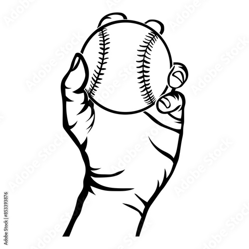 Hand Holding Baseball Style