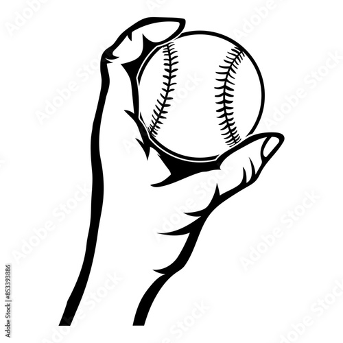 Hand Holding Baseball Style