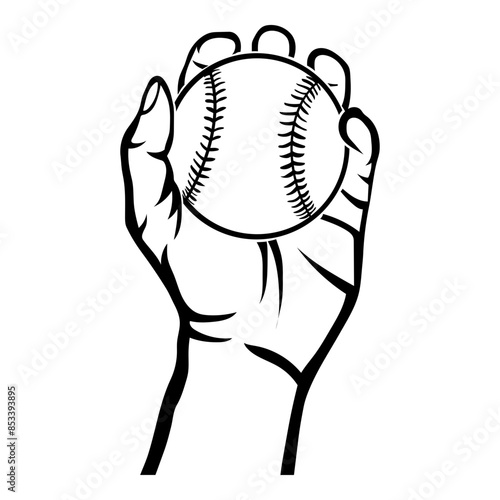 Hand Holding Baseball Style