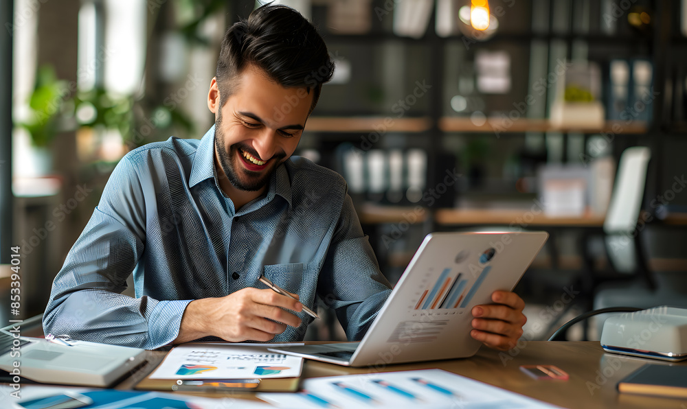 happy and excited businessmen investing happy and excited businessmen investing
